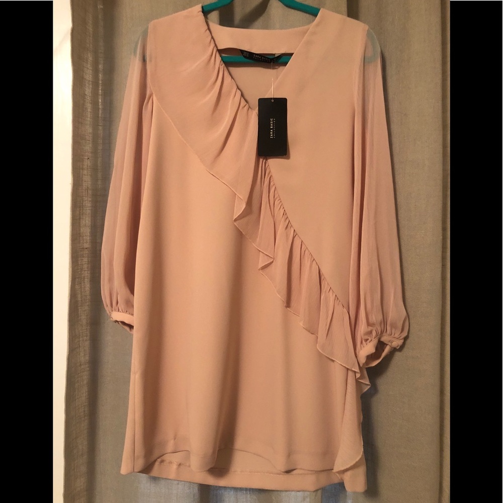 Blush, Long Sleeve Dress